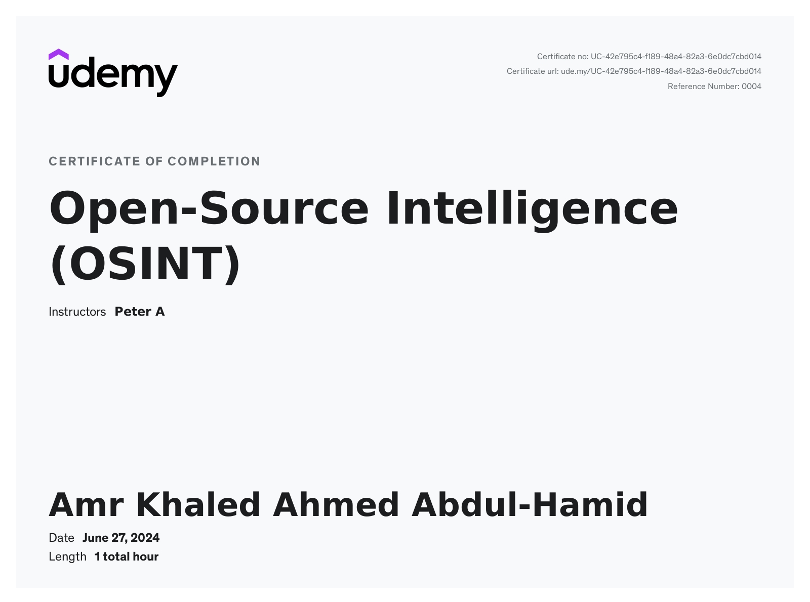 OSINT Certification